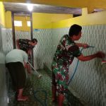 Babinsa Ajak Warga Binaan Peduli Kebersihan Tempat Ibadah